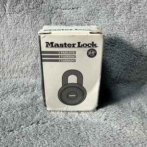 Master Lock 1525 Block Guard Combination Black Padlock. Used